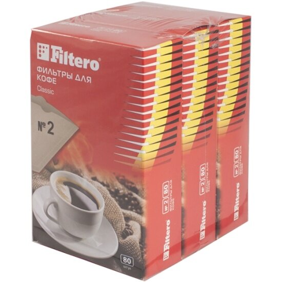 Фильтры для кофе Filtero №2/240шт коричневый