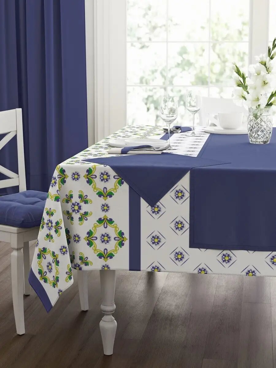 Скатерть Guten Morgen рогожка 140x150 см с салфетками 4 шт 4 цвета