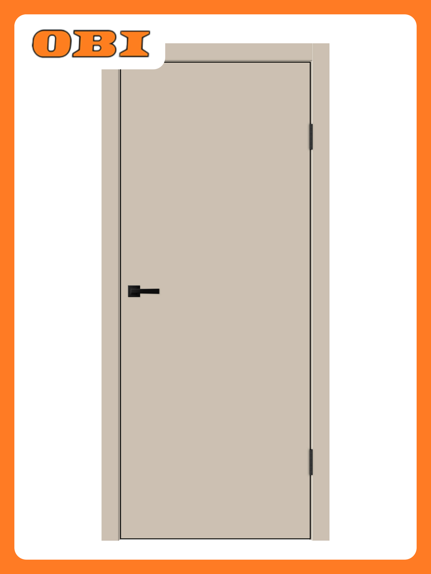 Межкомнатная дверь VellDoris Emalux DPГ Galant 700 бежевая ПЭТ 40x20 см