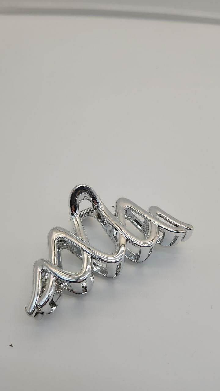 Серебряный крабик для волос — элегантная и стильная заколка для девушек. — фото 1