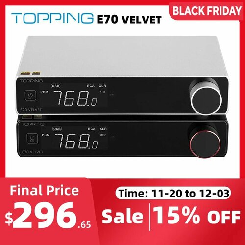 TOPPING E70 VELVET DAC Black EU Plug 113808₽