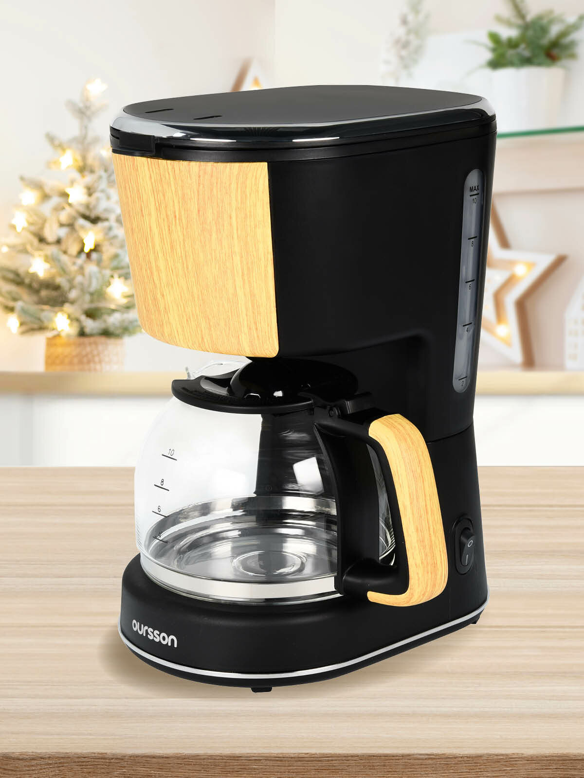 Кофеварка Oursson "CM1005/BL" капельная автоматическая 900 Вт 1.25 л черный