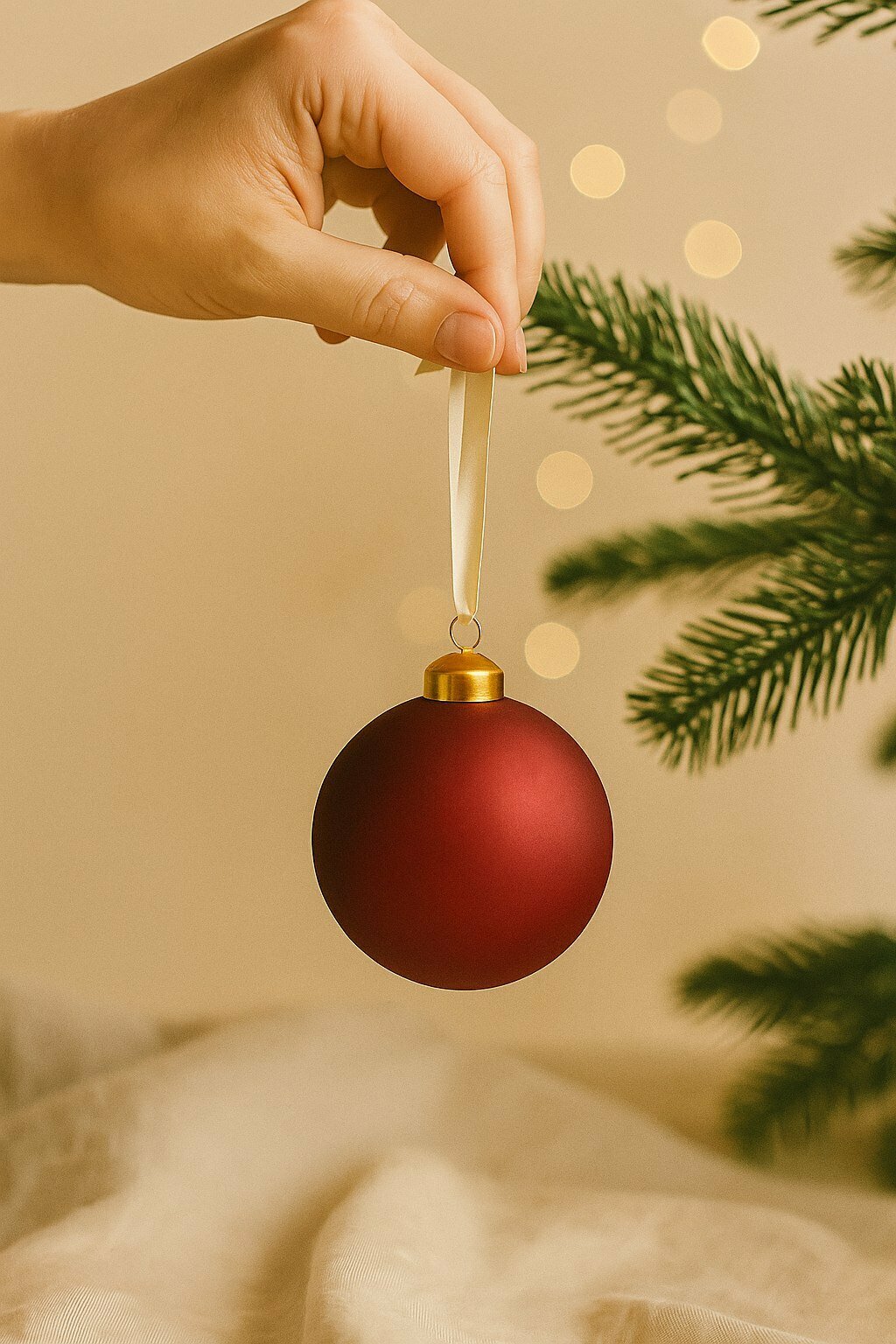 Премиальный набор елочных шаров, 6 штук, диаметр 8 см, пластик, матовые, цвет 38, РШ