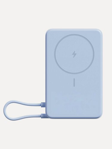 Изображение товара Внешний аккумулятор Xiaomi Magnetic Power Bank 10000 mAh, голубой, встроенный кабель