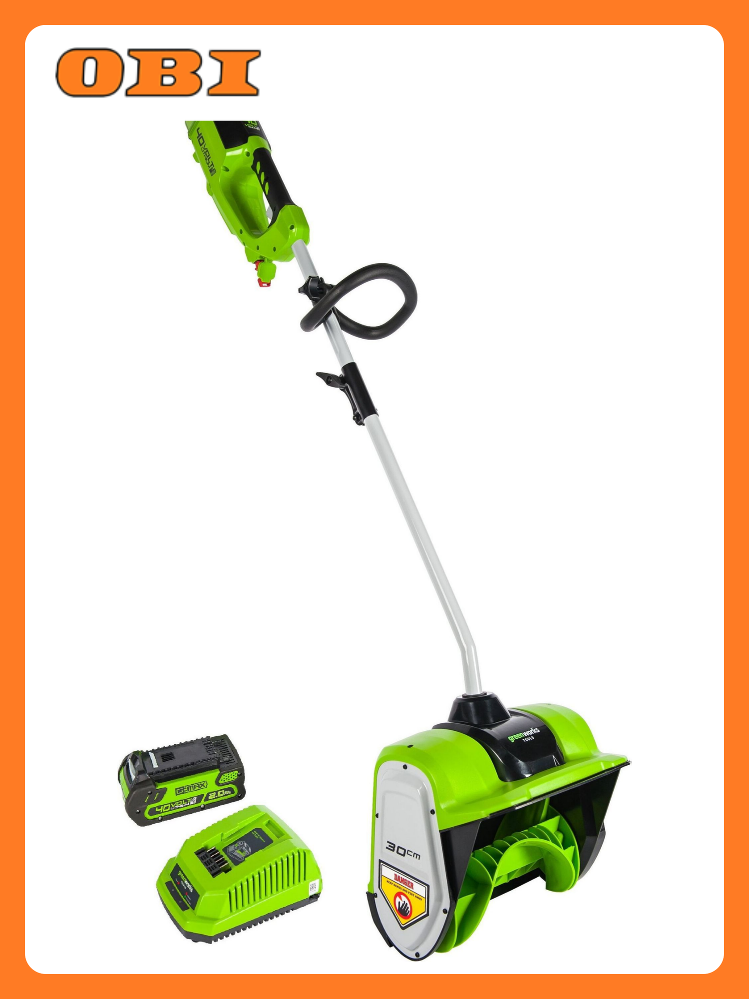 Снегоуборщик аккумуляторный Greenworks G-MAX 40V + АКБ и ЗУ