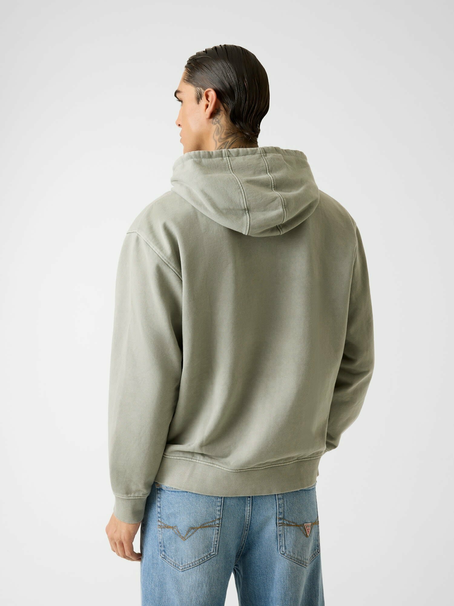 Худи GUESS ECO TYLER HVY GUESS, размер M, , зеленый — фото 1