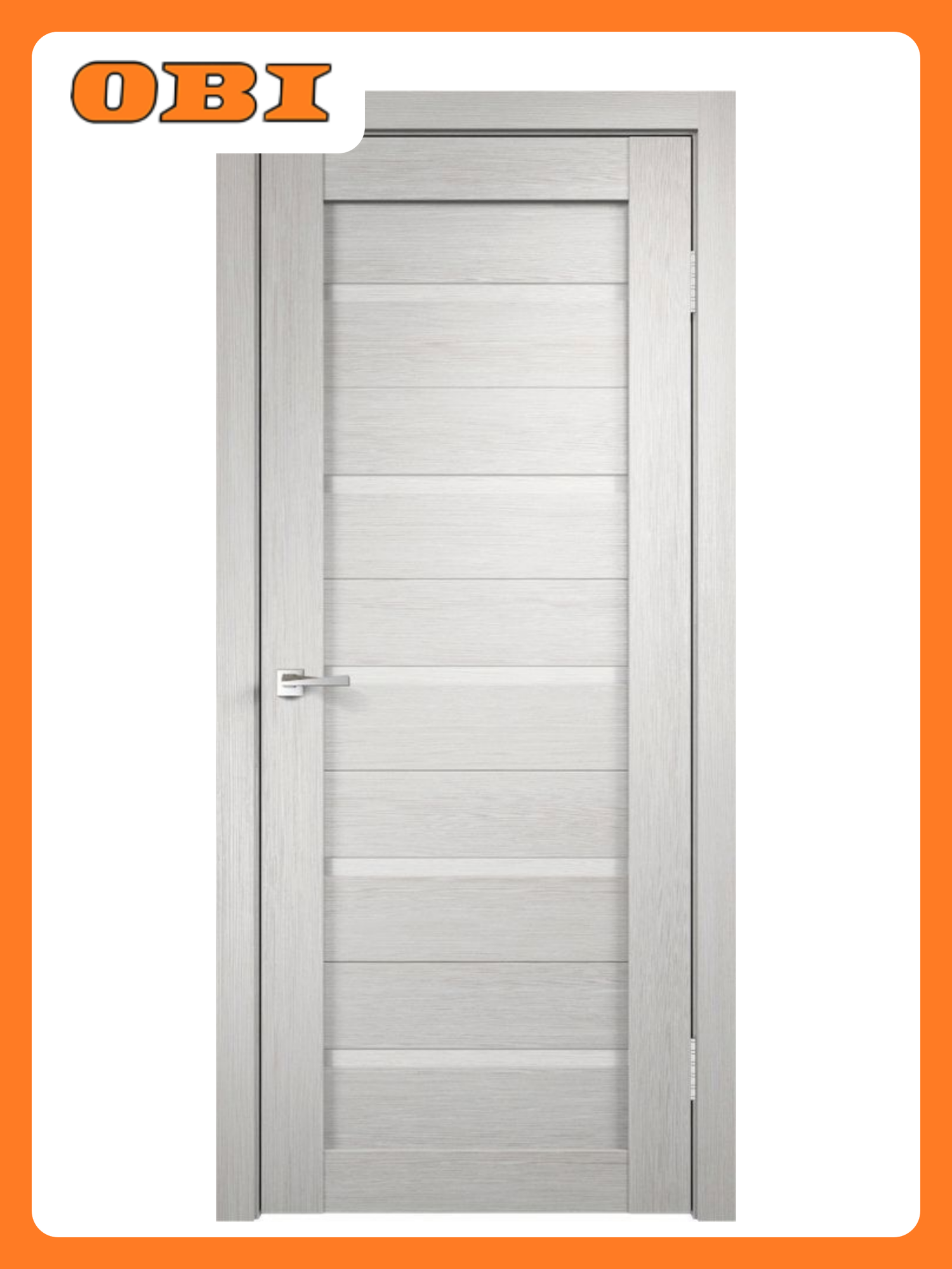 Межкомнатная дверь VellDoris распашная экошпон дуб белый 80x200 см