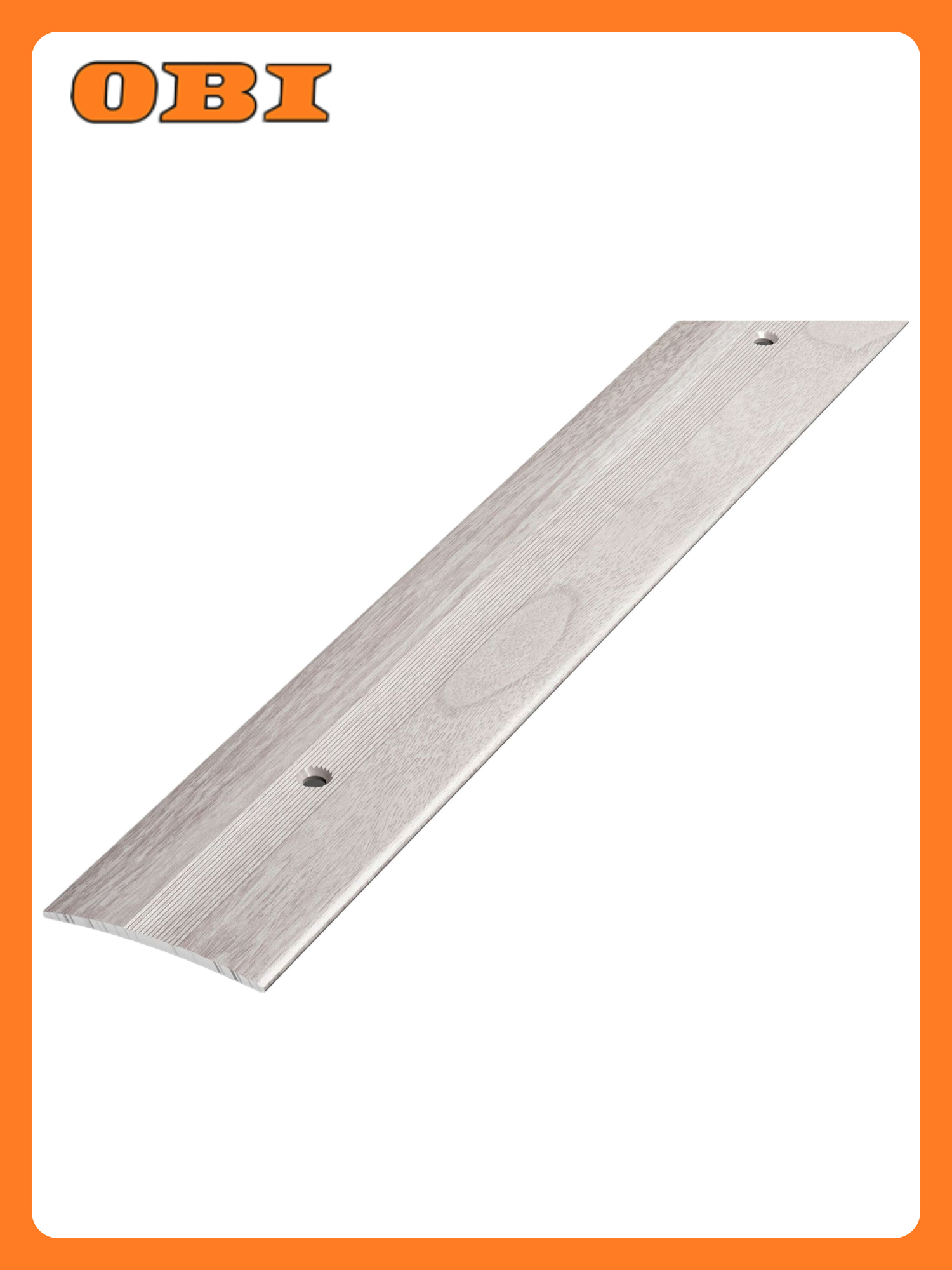 Порог одноуровневый лука ПС 03 900.106 ясень белый алюминий 900х37 мм