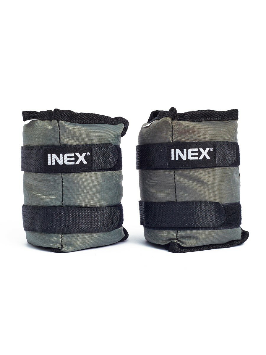 Утяжелители для рук и ног INEX AW1001 на липучках, 2шт х 1,5 кг, серый — фото 1