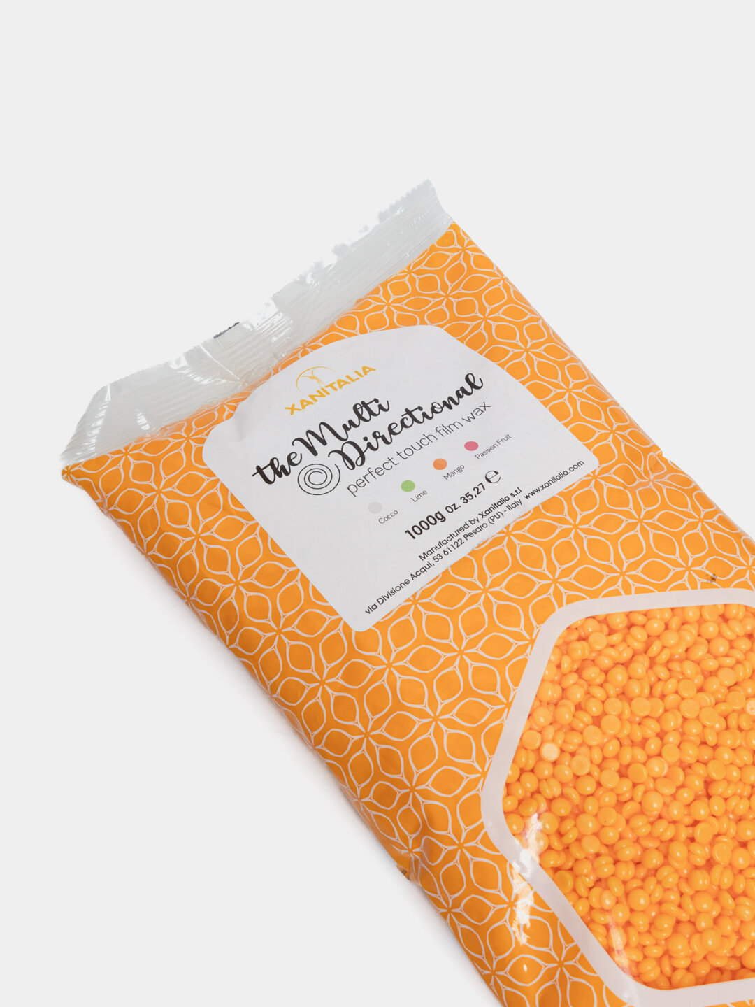 Воск для депиляции Xanitalia, гипоаллергенный, в гранулах, манго, универсальный, 1000 г