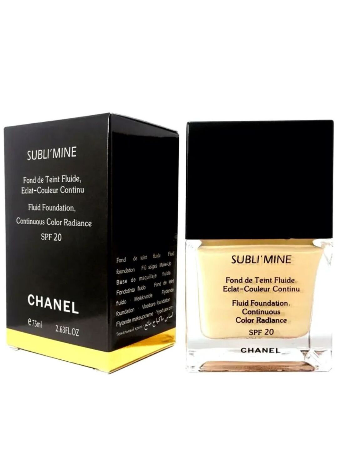 Тональный крем обладает свойством защищать от солнца благодаря SPF 20 (Chanel).