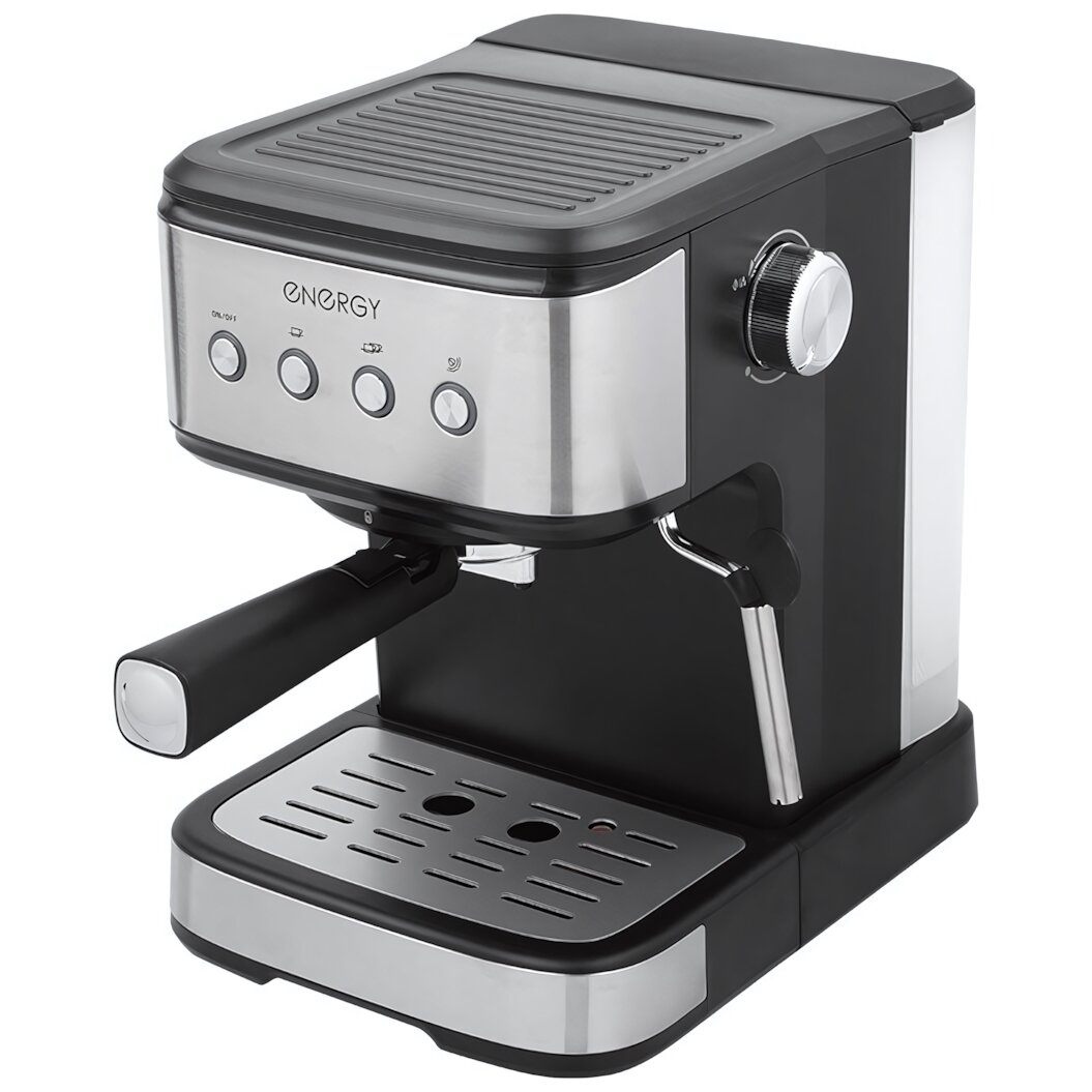 Кофеварка "EN-264R", мощность 1100Вт, объем 1,5л, черный/металл