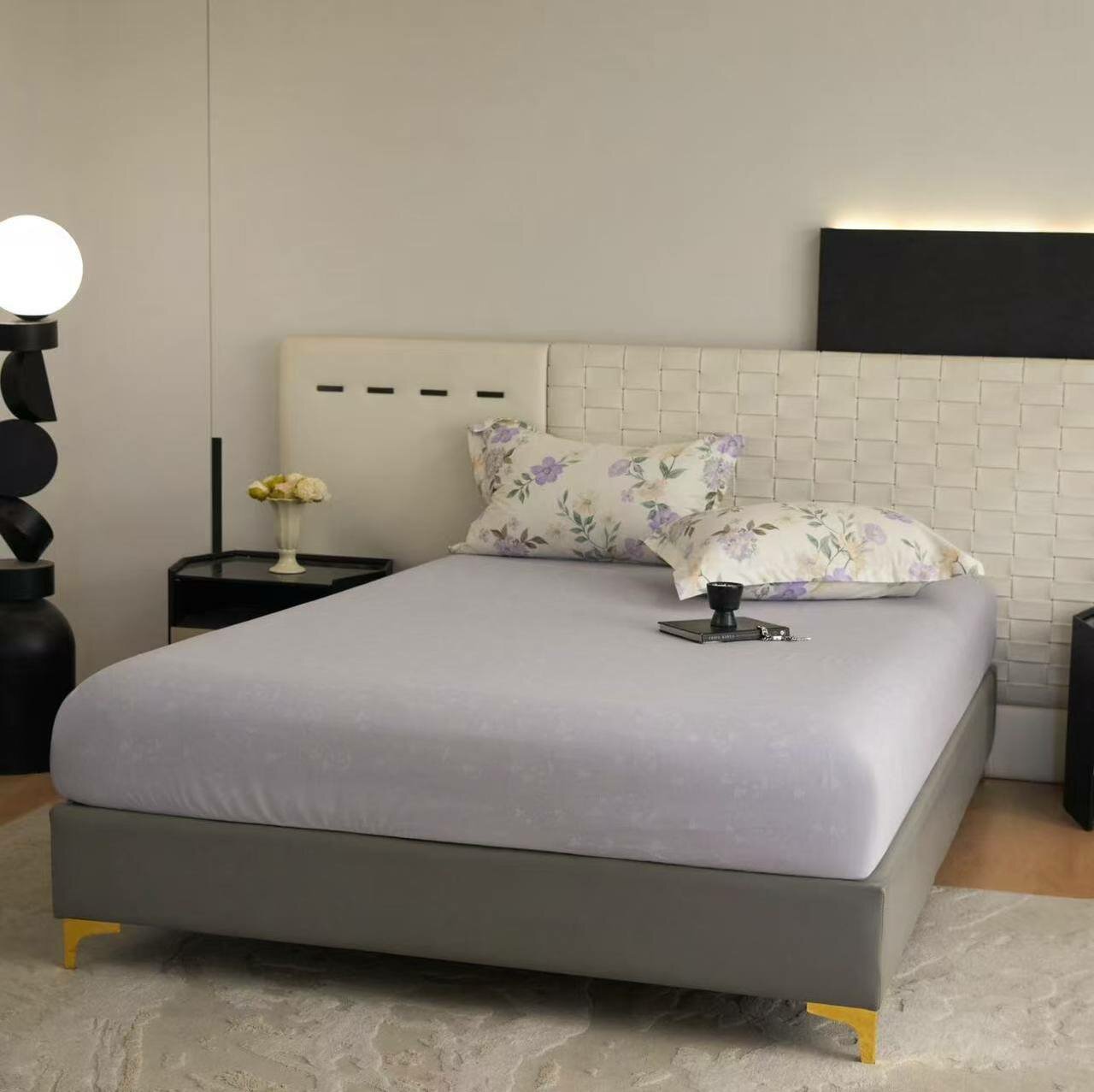 Постельное белье с одеялом евро с простыней на резике, хлопок 100% Сатин Mency Men-5B — фото 1