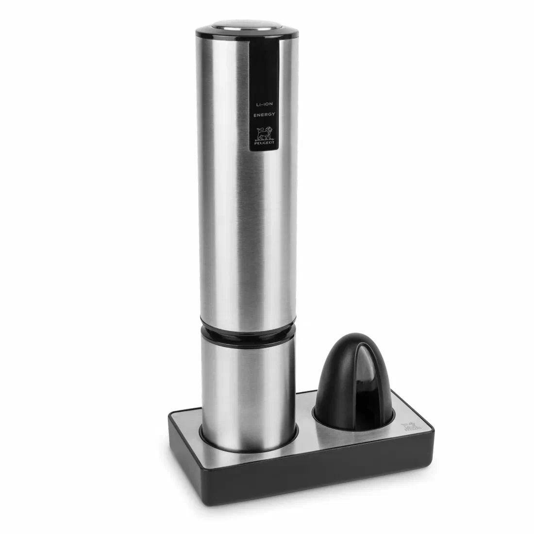 Штопор электрический с обрезателем фольги Peugeot Vin Elis Touch, 27 см, серебристый, в подарочной упаковке