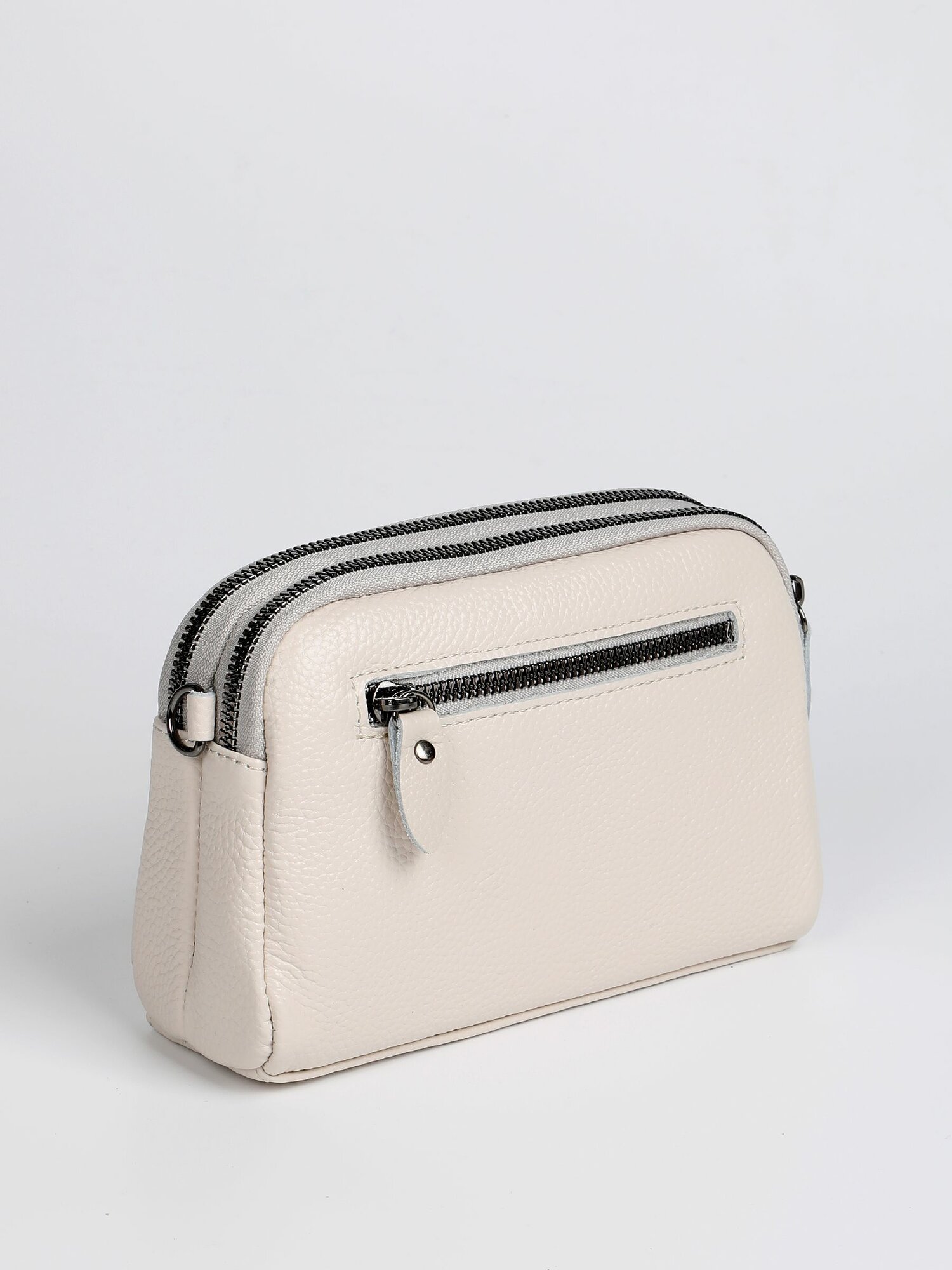 Сумка кросс-боди TERVOLINA, фактура зернистая, молочный — фото 1