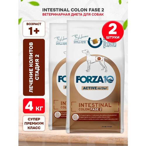 фото Forza10 dog intestinal colon fase 2 для взрослых собак всех пород для профилактики колитов и заболеваний желудочно-кишечного тракта (4 + 4 кг)