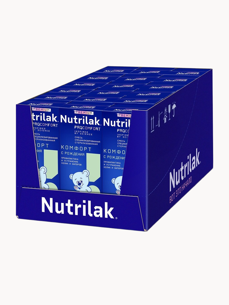 Смесь Nutrilak Premium комфорт готовая к употреблению  с рождения  450 г  200 мл  18 шт 