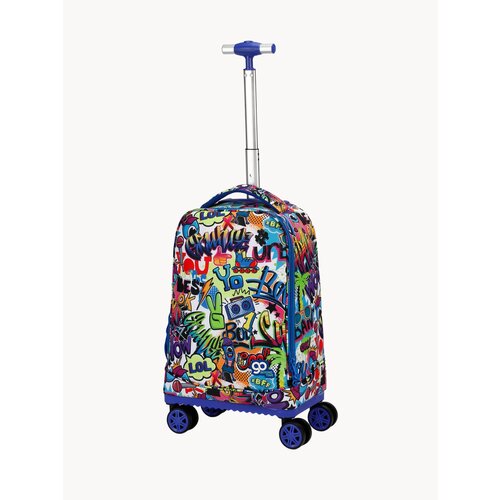 Чемодан Beyond time ручная кладь 32х54х21 см синий с принтом 6599₽