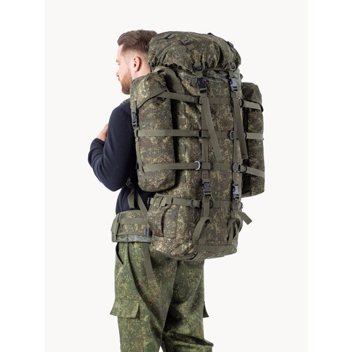 Рюкзак туристический Tanvolt пиксель камуфляжный, 100л, мужской/женский, тактический