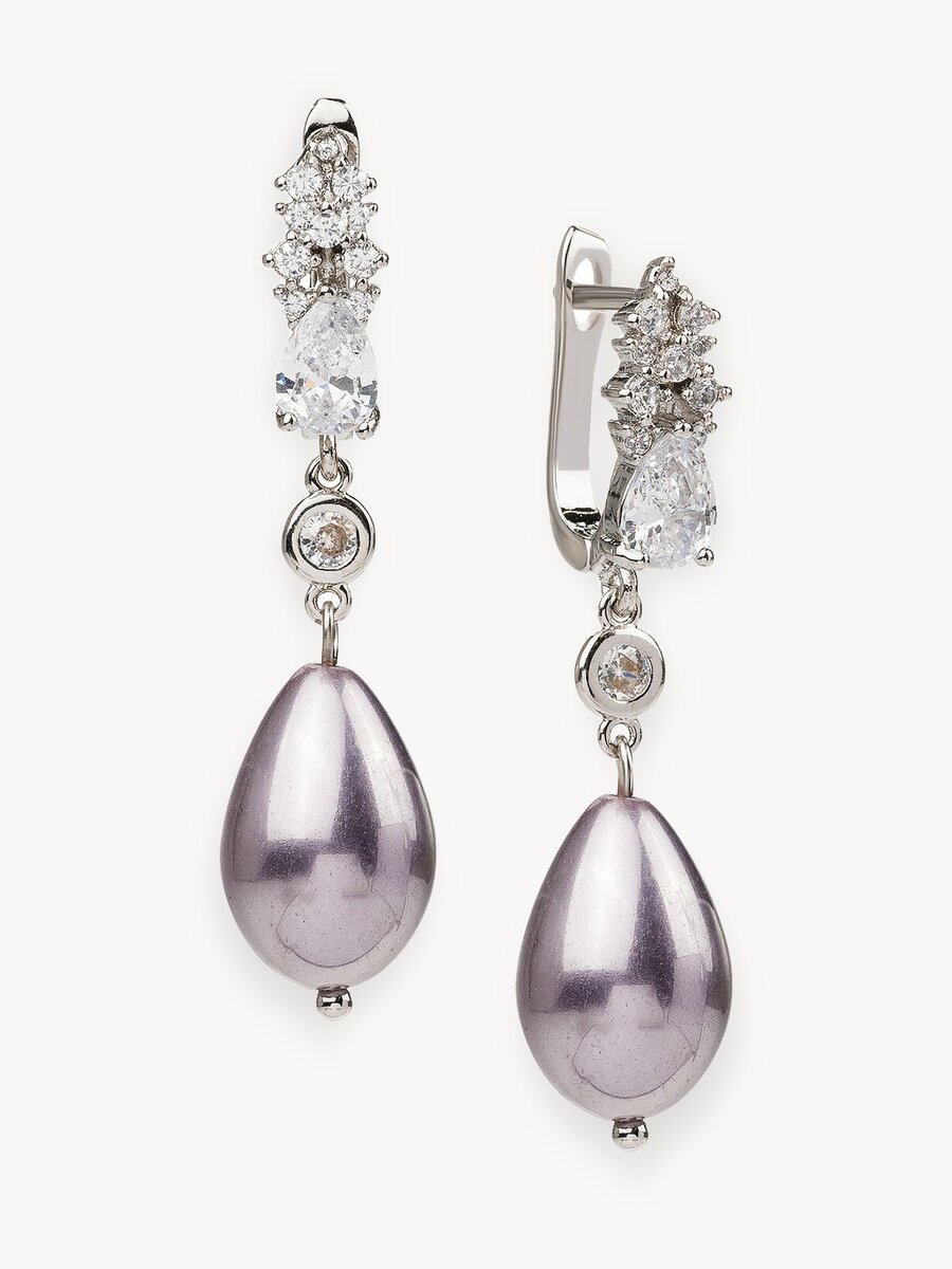 Серьги с подвесками YAROSLAVNA, циркон