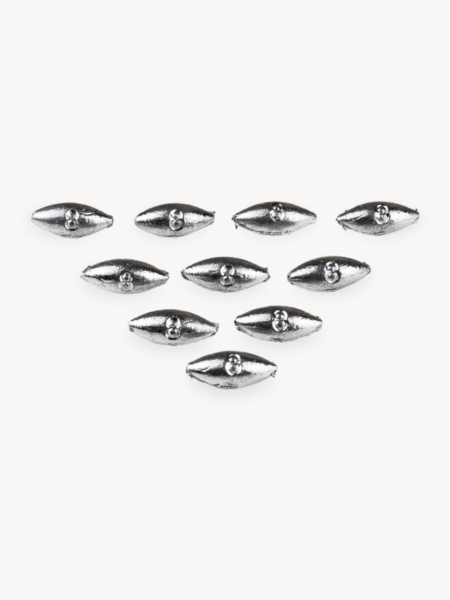 Набор грузил для рыбалки Оливка скользящая 8 гр (10шт)