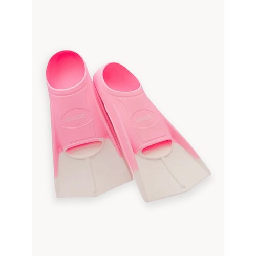 Ласты для бассейна короткие тренировочные для плавания BRADE розовый (размер L 42-44)