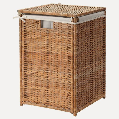 Изображение товара Корзина для белья IKEA BRANÄS 202.147.31, ротанг, объем 80 л