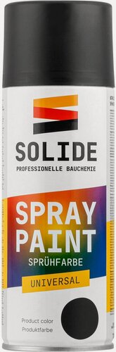 Изображение товара Краска-эмаль аэрозольная универсальная черный матовый SOLIDE 400 мл (SL-27514-1)
