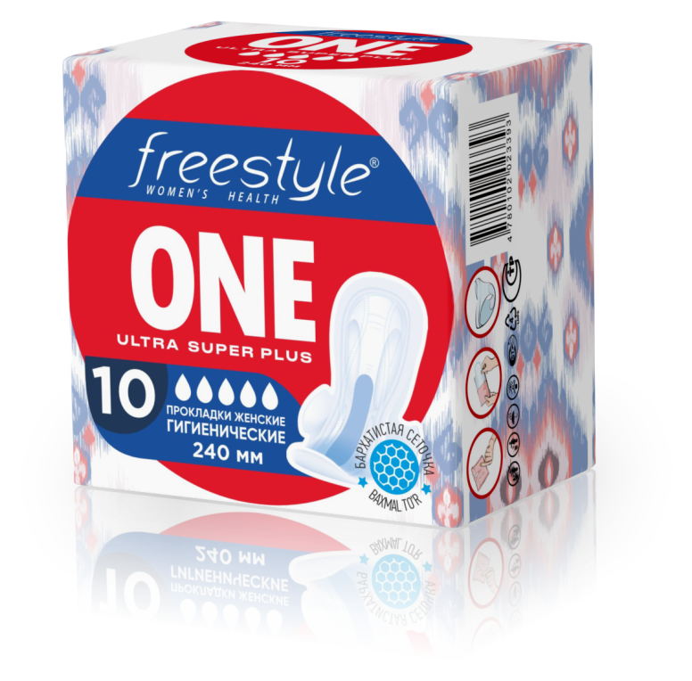 Прокладка женская гигиеническая FreeStyle One Normal Ultra Plus) 10шт. (240мм)