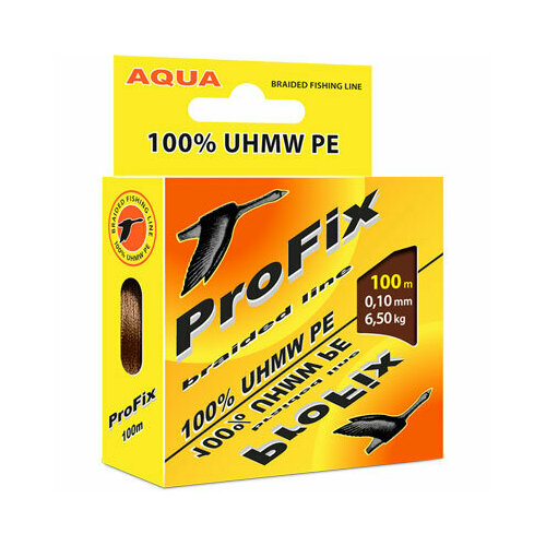 AQUA Плетеный шнур AQUA ProFix brown, d=0,06mm
