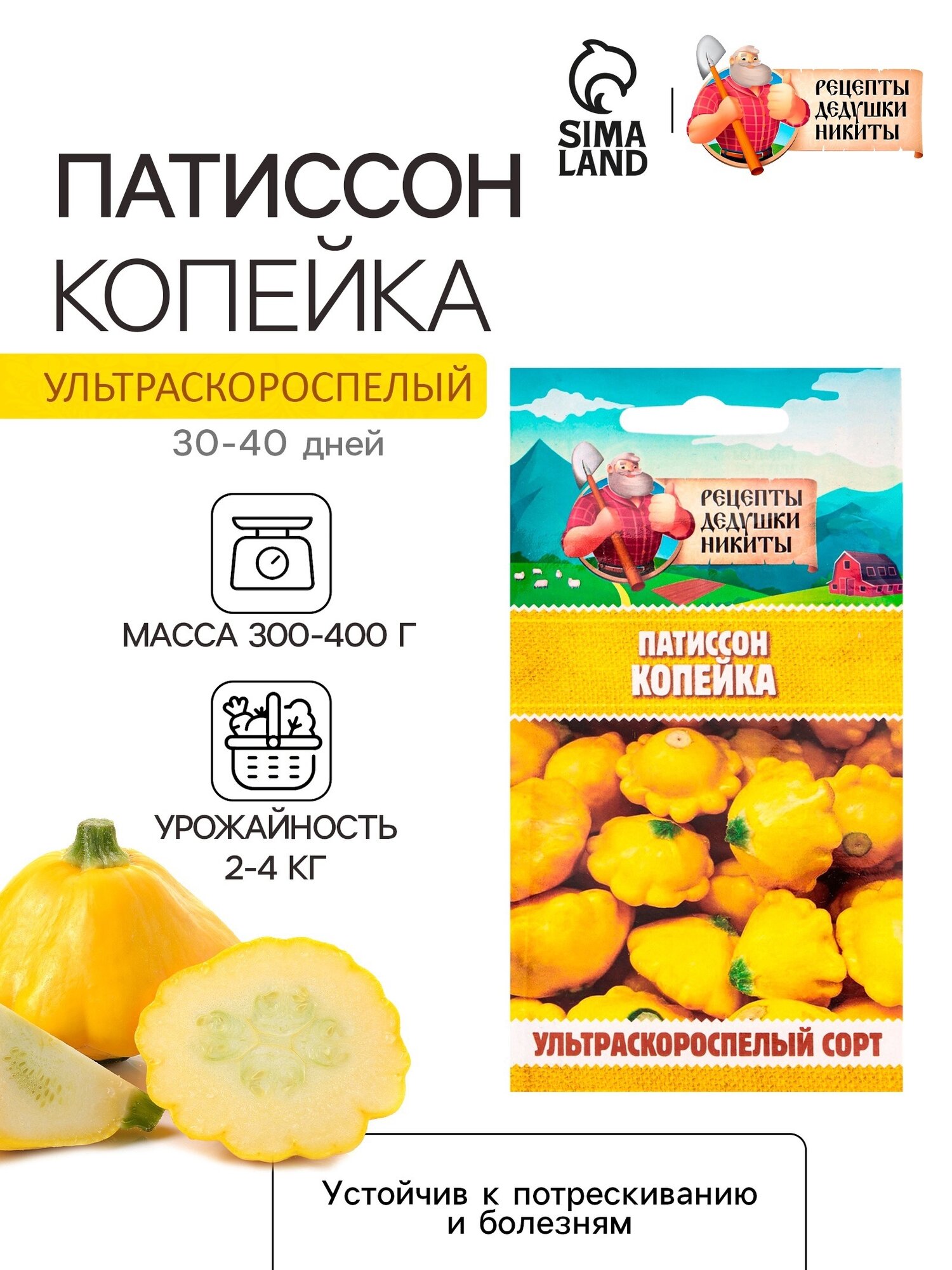 Семена Патиссона Рецепты Дедушки Никиты 