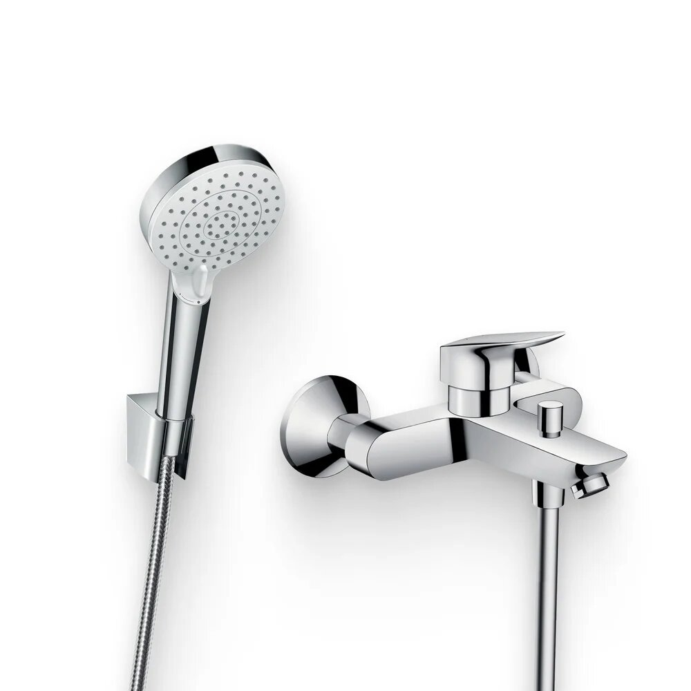 Душевой комплект Смеситель Hansgrohe Logis 71400000 / Гарнитур Crometta Vario 26692400 16 м