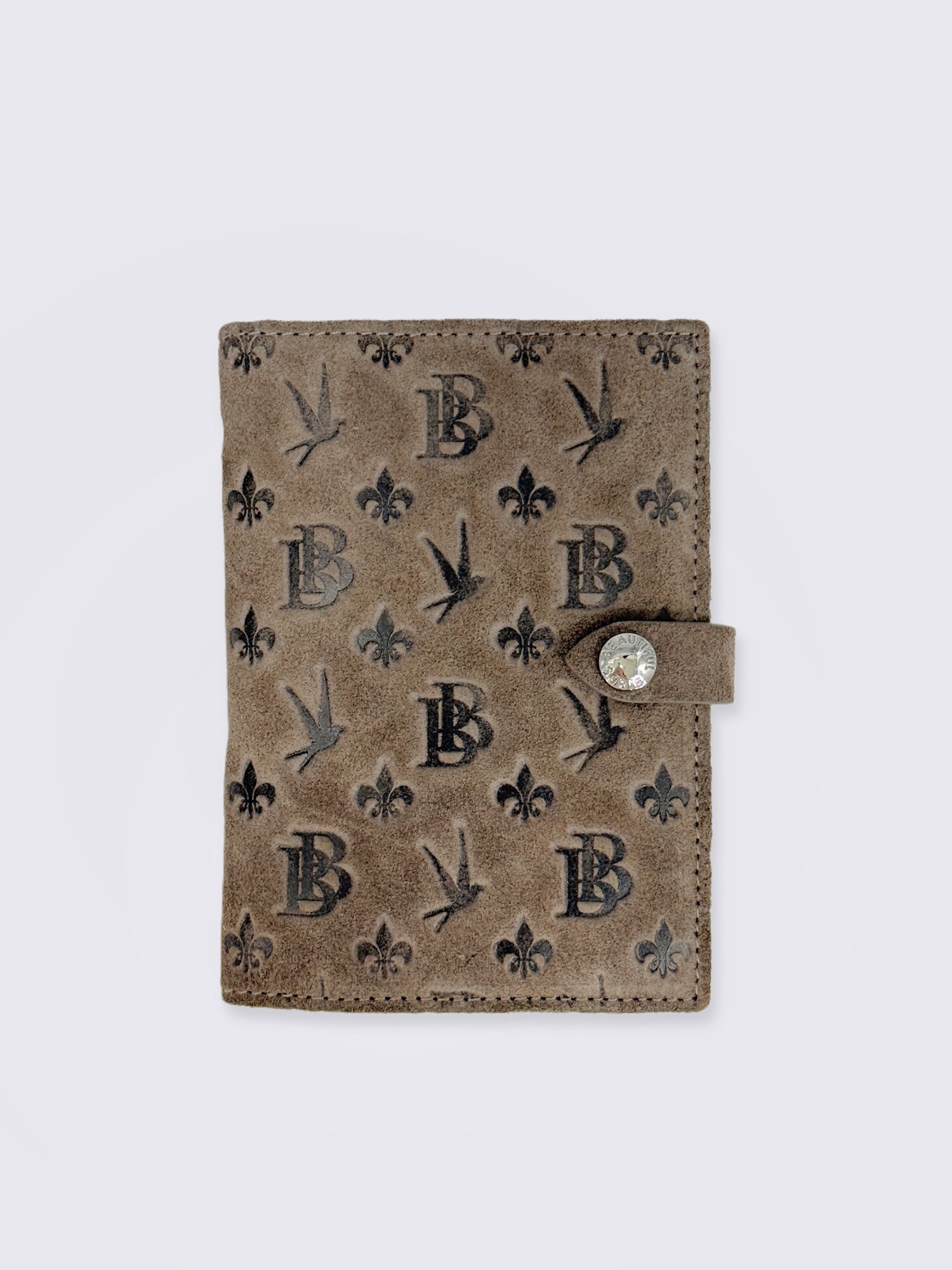 Обложка для паспорта Beautiful Birds, серо-коричневый