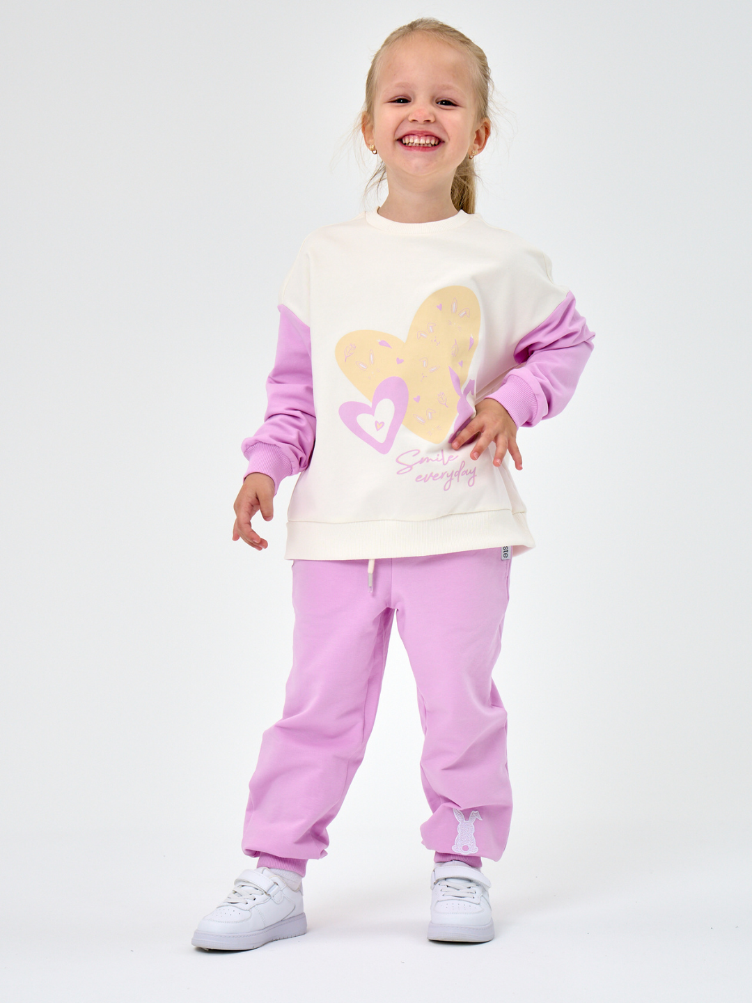 Брюки спортивные neo, размер 104, сиреневый — фото 1