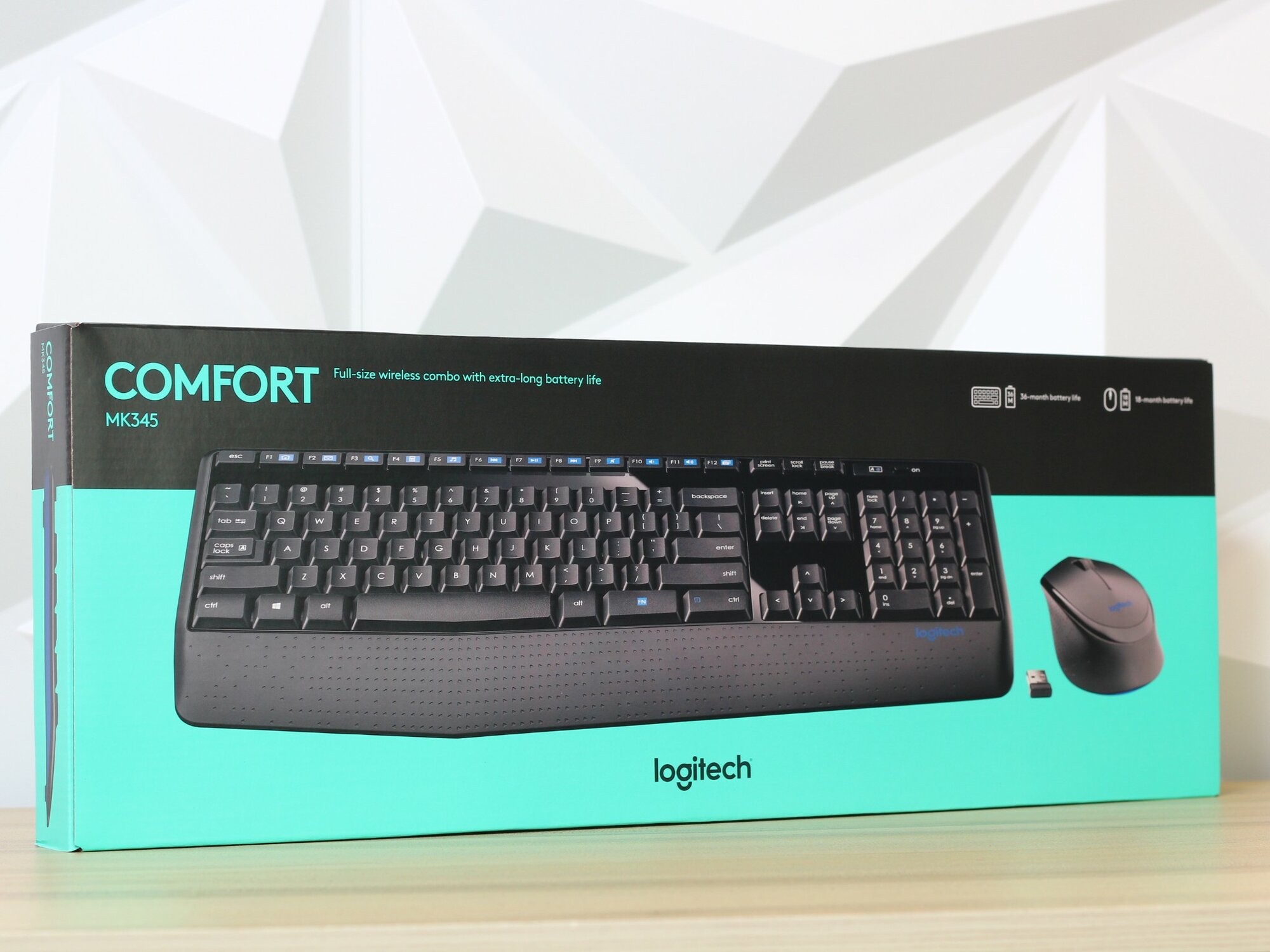 Клавиатура с мышью Logitech MK345, беспроводная, мембранная, полноразмерная