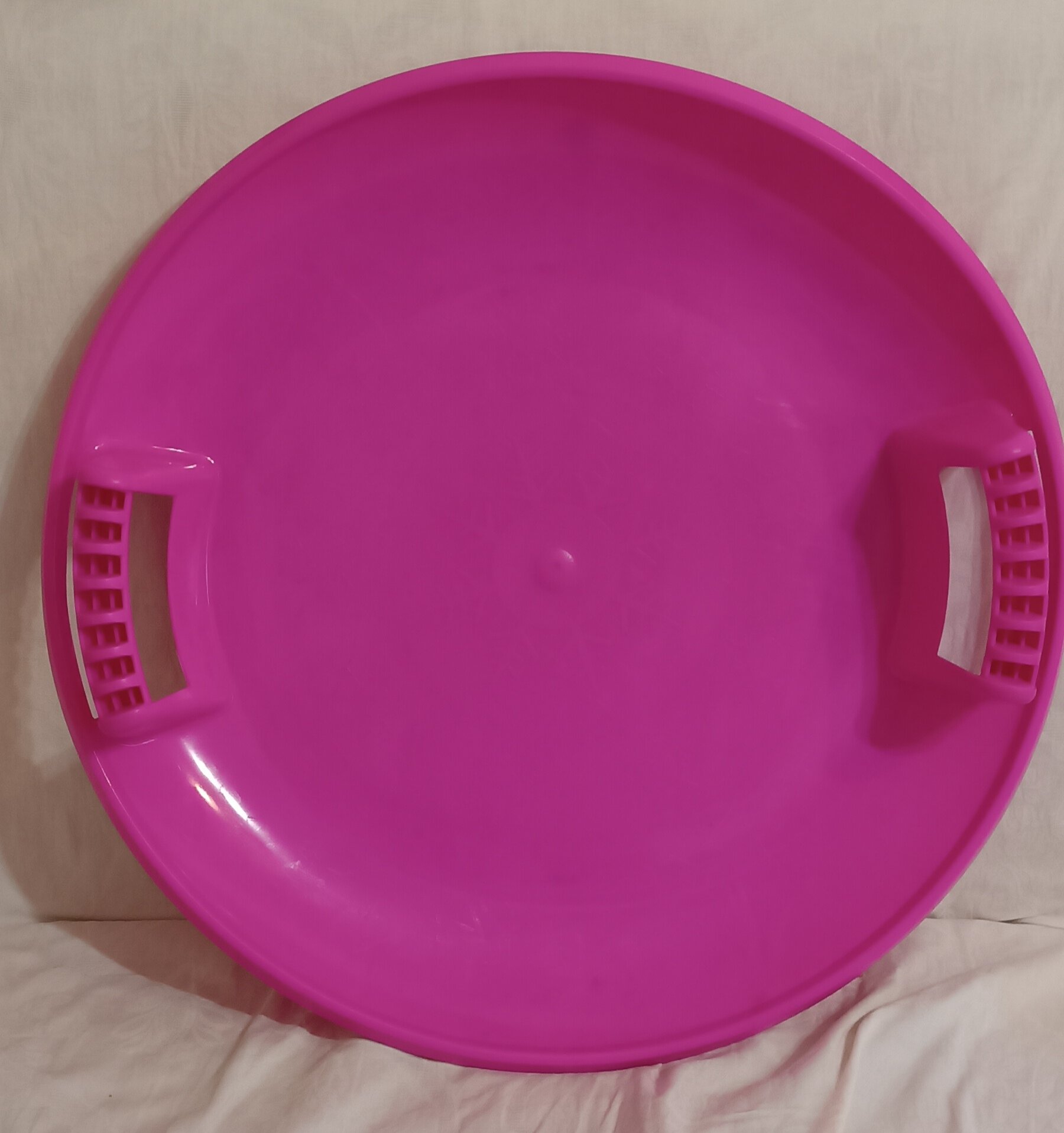 Санки-ледянки Пластик "Тобоган" для детей от 3 лет круглые пластик 60 см x 60см x 115см  розовый цвет