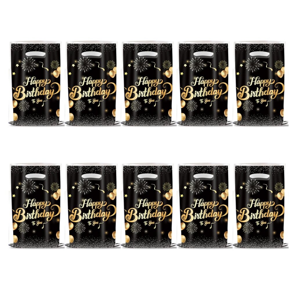 Посуда для вечеринок с бриллиантами из черного золота подарочный пакет 10ШТ