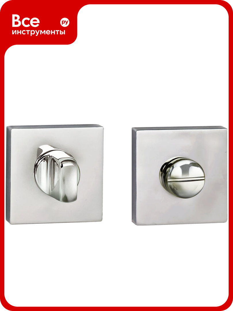 Завертка к ручкам PUERTO квадратная  хром блестящий INBK AL 03 CP