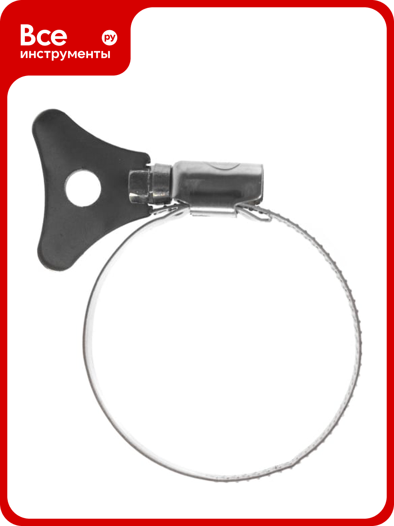 Червячные хомуты Политех накатные с металлическим ключом нерж. сталь 10 шт. в упаковке 32-50 мм 3205150