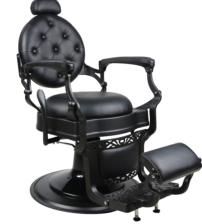 Кресло барбера BXS/Royalty BLACK черный цвет металла большая гидравликой дао 300 кг.