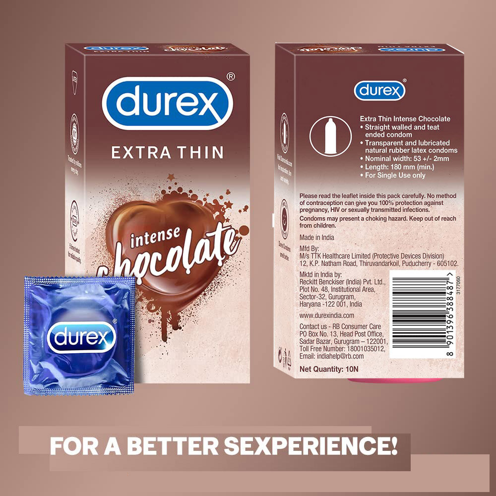 Презервативы, Durex Intense с шоколадным вкусом, Дюрекс Интенс презервативы с шоколадным вкусом