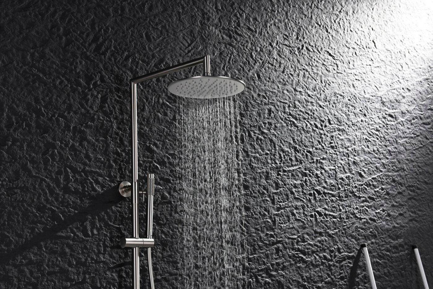 Душевая система с тропическим душем из латуни Ganzer GZ19162-G сатин