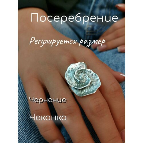 фото Кольцо, серебристый