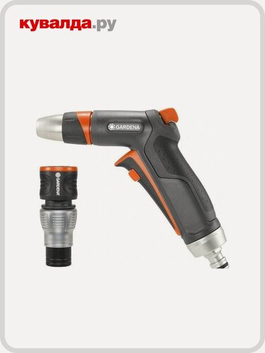 Изображение товара Пистолет-наконечник GARDENA для полива Premium + коннектор с аквастопом 18306-20.000.00