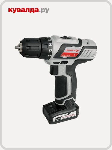 Изображение товара Дрель-шуруповерт аккумуляторная ИНТЕРСКОЛ ДА -18ЭР ( 2.0 А. ч. ) Промо