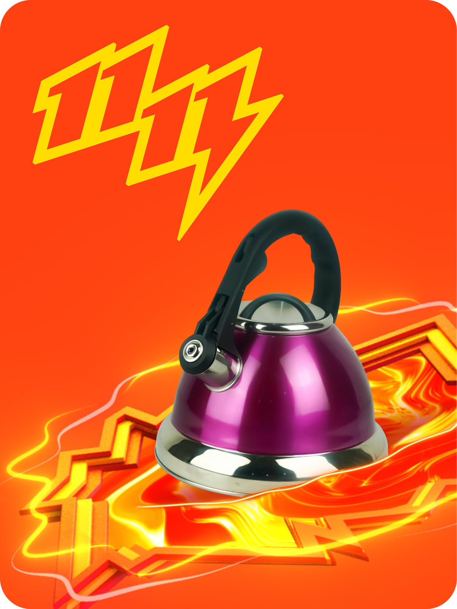 Чайник ZEPTER, металлический, со свистком для всех видов плит, 3,5 л