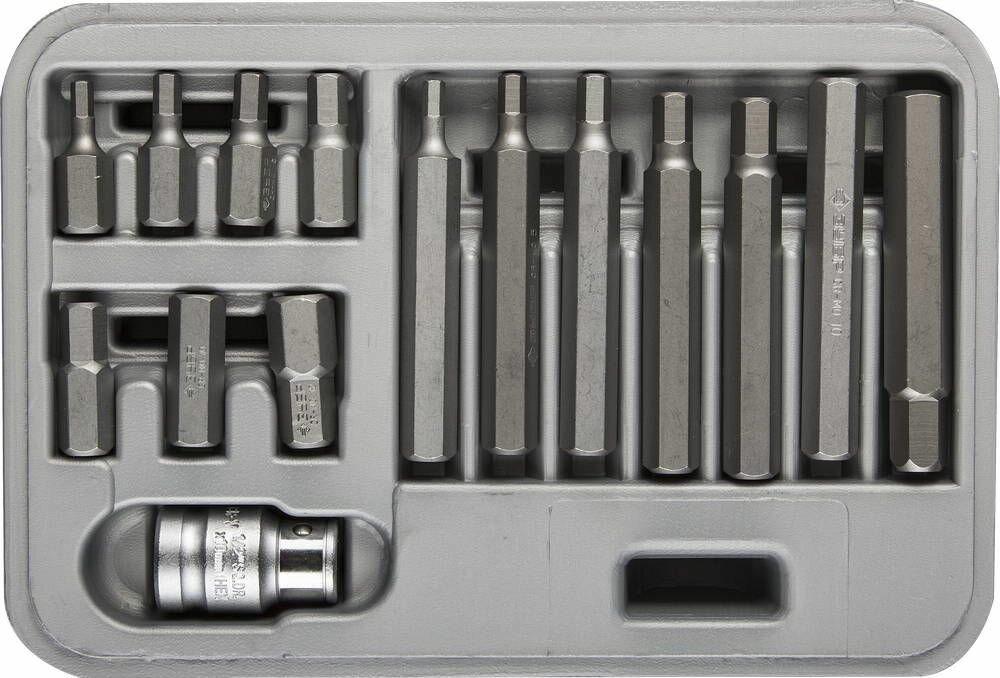 Набор ЗУБР: Биты специальные в пластиковом боксе HEX 15 предметов