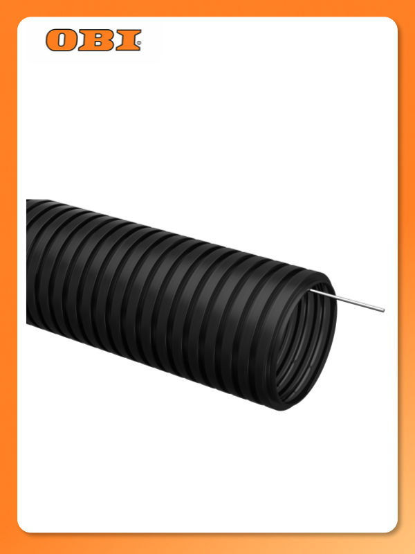 Труба гофрированная IEK ПНД d=25мм с зондом черная 50 м