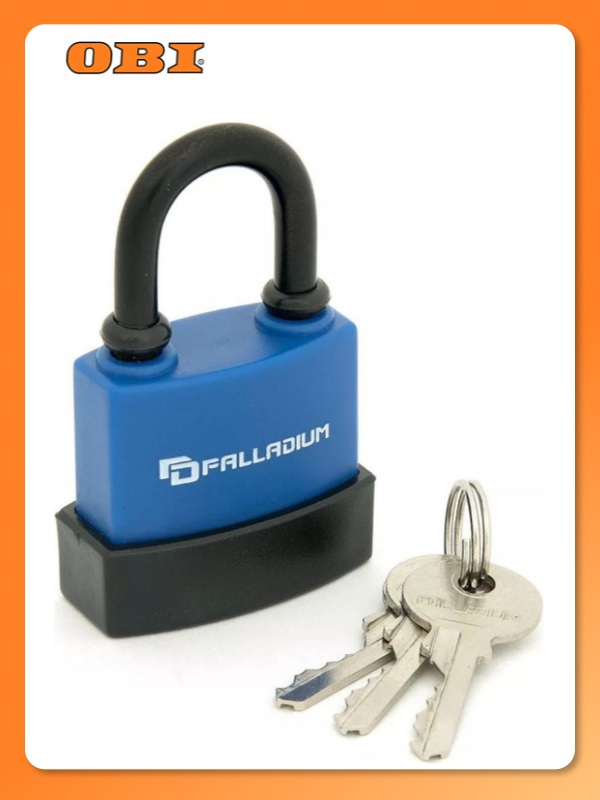 Навесной замок Palladium 907WP-40 всепогодный 40мм синий/черный