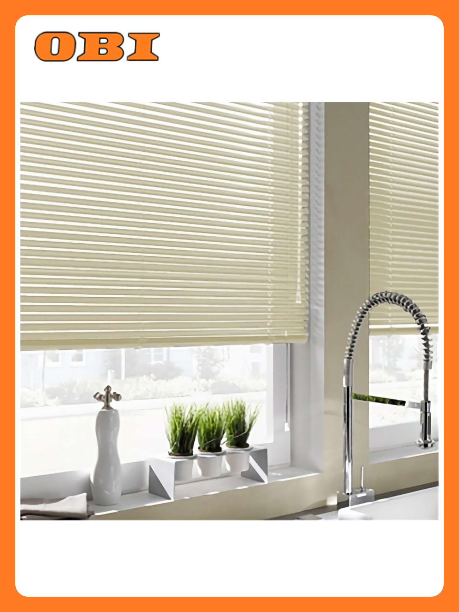 Жалюзи Эскар горизонтальные алюминиевые 80x160 см бежевые